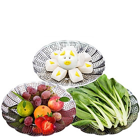 Mua Xửng hấp hoa sen có thể gấp gọn bằng inox không gỉ - T0171