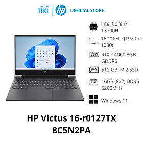 Laptop Gaming HP Victus 16-r0127TX 8C5N2PA (i7-13700H | 16GB | 512GB | GeForce RTX™ 4060 8GB | 16.1' FHD 144Hz | Win 11) - Hàng Chính Hãng