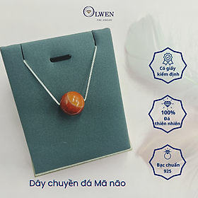 Dây Chuyền Bạc Nữ S925 Gắn Đá Mã Não BAC_NL11