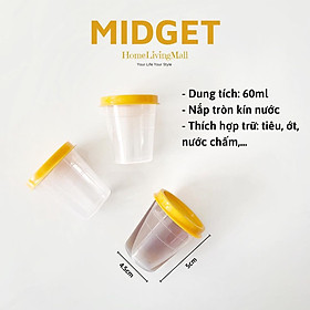 Mua Hộp Midget 60ml   Hộp Đựng Thuốc  Mỹ Phẩm  Kẹo  Nước Chấm Hoàn Toàn Kín Nước  Nhựa Nguyên Sinh(nắp màu ngẫu nhiên)