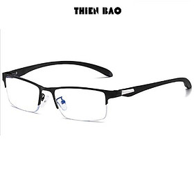 Gọng kính thời trang NAM NỮ 0 độ ( Có bán độ lão thị, viễn thị trung niên) nửa viền thể thao cực đẹp KT17 tròng Nhật bản cao cấp loại I nhẹ nhàng thoải mái