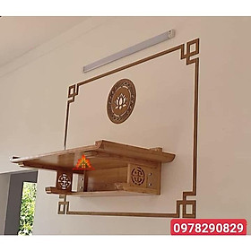 Mua Bàn thờ treo tường bằng gỗ sồi 69 cm sâu 41cm