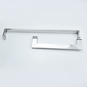 Mua Tay nắm cửa vuông chữ L cabin tắm kính cường lực inox 304 chống gỉ mặt gương Hiwin HD-600F