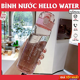 Bình Đựng Nước Cute Nhỏ Gọn Tiện Lợi Phong Cách Thể Thao Năng Động, Bình Nước Cho Bé Dễ Thương 780ml Hello Water