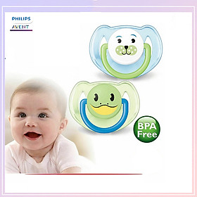 Ty giả Philips Avent ty ngậm giả Núm ti giả ngậm thông khí chỉnh nha Không chứ BPA an toàn cho bé hàng chính hãng Tặng móc khóa xinh xắn thương hiệu Bamboo Life