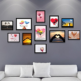 Mua Bộ Khung Ảnh Treo Tường Tặng Kèm bộ ảnh như hình mẫu  đinh treo tranh và sơ đồ treo - PGC243