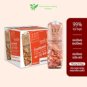 Thùng Sữa Hạt Hạnh Nhân Nguyên Chất 137 Degrees (1000ML x 12 Hộp)