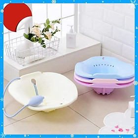 Chậu xông hơi vệ sinh phụ nữ có vòi xịt để vừa bồn cầu toilet. Shop giao