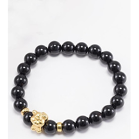 Vòng Tay Đá Thiên Thạch Charm Tuổi Dần Bạc Mạ Vàng 24K Ngọc Quý Gemstones