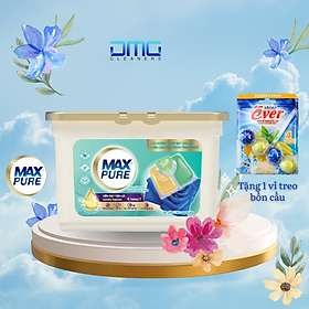 Hộp 30 viên giặt tiện lợi MaxPure 4in1- TẶNG 1 vỉ viên treo bồn cầu