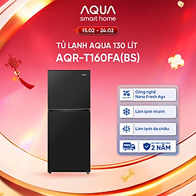 [DAILY] Tủ lạnh AQUA 130L ngăn đá trên AQR-T160FA(BS) - Freeship toàn quốc - Hàng chính hãng