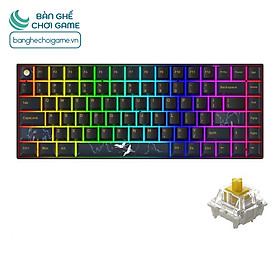 Bàn phím cơ không dây Newmen GM840 Pro Hạc Trăng Mây (Hạc Vũ Ánh Trăng)/ Gateron G-Pro/ Hot Swap - Hàng chính hãng