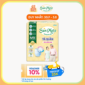 Tã Quần Người Lớn Sunmate Mềm Mại M9 (9 Miếng)