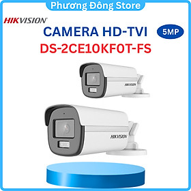 Mua Camera HDTVI có màu ban đêm 5MP HIKVISION DS-2CE10KF0T-FS Hồng ngoại trợ sáng lên đến 20m - Hàng chính hãng