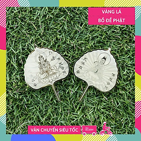 Mua Miếng vàng lá Bồ Đề Phật Quan Âm Bồ Tát bỏ ví may mắn