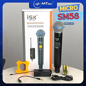 Micro ISK SM58 Không Dây 1 Micro phù hợp hát karaoke gia đình vui chơi hội họp đám tiệc, giá rẻ