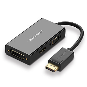 Mua Cáp chuyển đổi đa năng 1 trong 3 từ Displayport đầu đực sang HDMI + VGA + DVI-D (24+1) đầu cái UGREEN 20420 - Hàng chính hãng