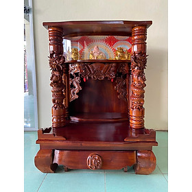 Mua Bàn thờ thần tài ông địa mẫu  Rồng Cuộn cao cấp  có hộp đèn 80 x 68 x 108CM
