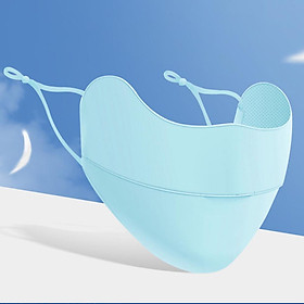 Ear-wearing Mask Anti-UV Ice Silk Full Face Covers For Outdoor Sports Cycling