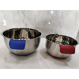 Mua Thố trộn inox 304 có đế có quai dùng đánh trứng/ trộn bột đủ size TẶNG 1 cây vét silicon
