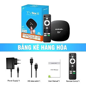 Box TV98 Pro Ram 8G+128G, Android 13.0, Bluetooth 4.1 Điều khiển giọng nói Tiếng Việt, xem 108 kênh truyền hình+Youtube, Hàng nhập khẩu 