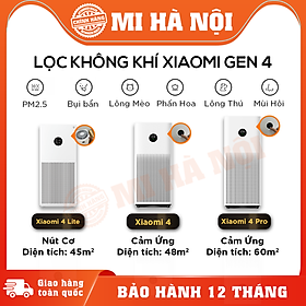 Máy lọc không khí Xiaomi Mi Air Purifier 4 Lite/ Gen 4/ 4 Pro/ 3H/ 3C Hàng Chính Hãng