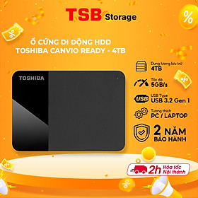 Ổ Cứng Di Động Toshiba Canvio Ready Hàng Chính Hãng - 4TB