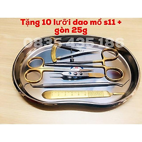 Mua (Hàng về) BỘ NHẤN MÍ CAO CẤP 7 MÓN CÁN VÀNG- TẶNG 10 lưỡi dao mổ s11 + gòn 25g