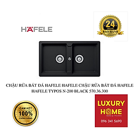 Mua CHẬU RỬA BÁT ĐÁ HAFELE HAFELE CHẬU RỬA BÁT ĐÁ HAFELE HAFELE TYPOS N-200 BLACK 570.36.300 - Hàng chính hãng N-200 BLACK 570.36.300 - Hàng chính hãng
