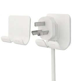 Mua Màu trắng Móc Đa Năng Power Cord Wall Socket Cable Holder Hanger 20365 - Hàng Chính Hãng
