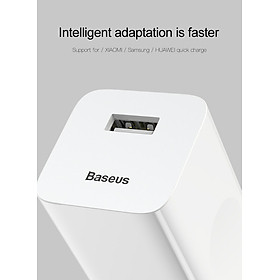 Cốc Củ sạc nhanh Baseus công suất 24W Công nghệ Sạc Nhanh Qualcomm QC 3.0 tự động điều chình dòng sạc - Hàng nhập khẩu