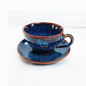 Mua Cốc uống nước trà có quai xanh hoả biến 7x4cm - Tách uống nước chè xanh hoa biến - Ly uốc nước trà