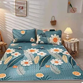 Mua Bộ 3 Món - Chiếu Điều Hòa Cao Su Non Tencel Latex Cao Cấp Loại 1 - Chiếu Làm Mát Họa Tiết 2021 - Quà Tặng Hấp Dẫn