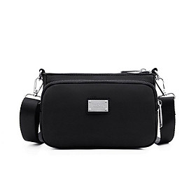 Mua Túi đeo chéo nữ mini đựng điện thoại vải nylon chống nước màu trơn nhiều ngăn 28019