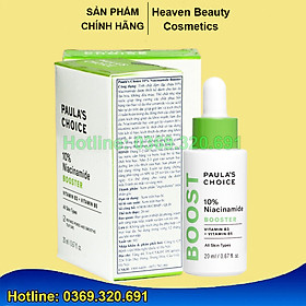 SERUM THU NHỎ LỖ CHÂN LÔNG 10% NIACENAMIDE PAULA'S choice 20ml