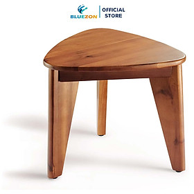 Ghế gỗ 3 chân BLUEZON cao 30.5cm, ghế đôn gỗ phong cách cổ điển