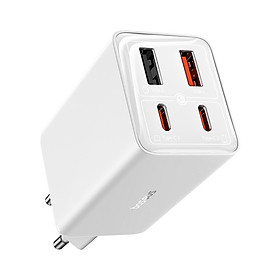 Cốc Sạc Nhanh OS-Baseus GaN6 Pro Fast Charger 2C+2U 65W (Chân cắm tròn, Kèm cáp C to C, 100W, 1m) (Hàng chính hãng)