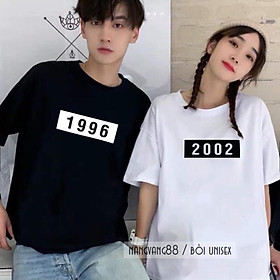 XẢ LỖ Áo Đôi Nam Nữ Unisex Đẹp In Năm Sinh Theo Yêu Cầu