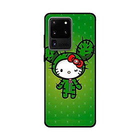 Ốp Lưng Dành Cho Samsung Galaxy S20 Ultra mẫu Kitty Nền Xanh - Hàng Chính Hãng