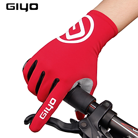 Giyo Touch Màn hình dài đầy đủ ngón tay Half Gel Găng tay xe đạp MTB Đường đua xe đạp Găng tay nữ giới xe đạp S02 Breaking Color: RED - Full Fingers Size: XXL