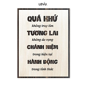 Tranh văn phòng Gỗ trang trí khắc slogan tạo động lực LEVU LV029