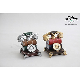 Mô hình điện thoại cổ quay số hình cuốn sách Vintage