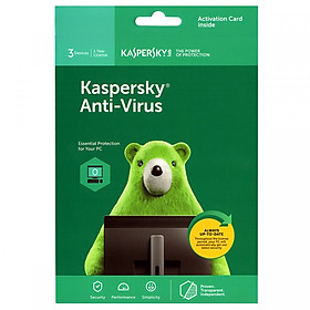 Phần mềm Kaspersky antivirus 3PC/1 năm - Hàng chính hãng 