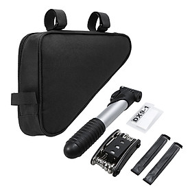 Bộ Dụng Cụ Sửa Chữa Xe Đạp 16 Trong 1 Kèm Đồ Bơm Mini - Đen