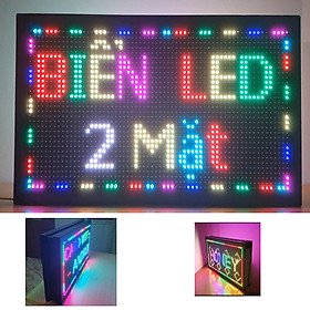 Biển quảng cáo LED ma trận 2 mặt P10 full màu lắp hoàn chỉnh, kích thước 70 x 40 cm