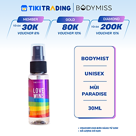 Bodymist Nam Nữ Toàn Thân Lưu Hương 6 Giờ - Nước Hoa Hẹn Hò BODYMISS 30ml (Chai)