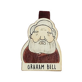Nơi bán Bookmark gỗ nam châm Graham Bell - Giá Từ -1đ