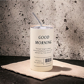 Cốc Giữ Nhiệt Ly Giữ Nhiệt Inox 304 Có Ống Hút Ly Uống Coffee 600ml