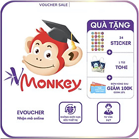 Hình ảnh sách Evoucher - VMonkey (Trọn đời, 1 năm) Phần mềm Học tiếng Việt theo Chương trình GDPT Mới cho trẻ Mầm non & Tiểu học