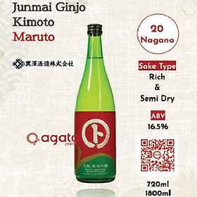 Kimoto junmai ginjo Maruto 720ml 16.5%